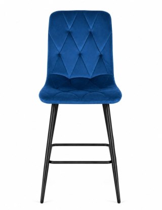Krzesło barowe AVA BORGO BAR VELVET BLUE hoker