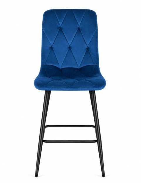 Krzesło barowe AVA BORGO BAR VELVET BLUE hoker