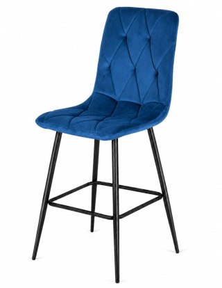 Krzesło barowe AVA BORGO BAR VELVET BLUE hoker