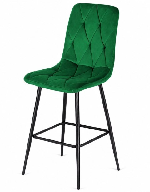 Krzesło barowe AVA BORGO BAR VELVET GREEN hoker