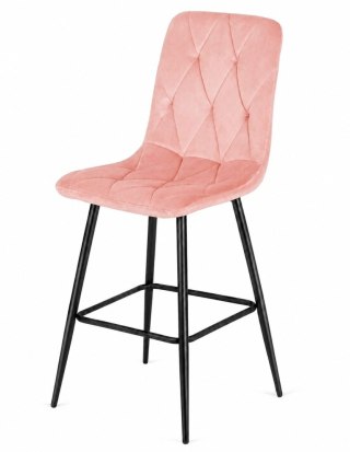 Krzesło barowe AVA BORGO BAR VELVET PINK hoker