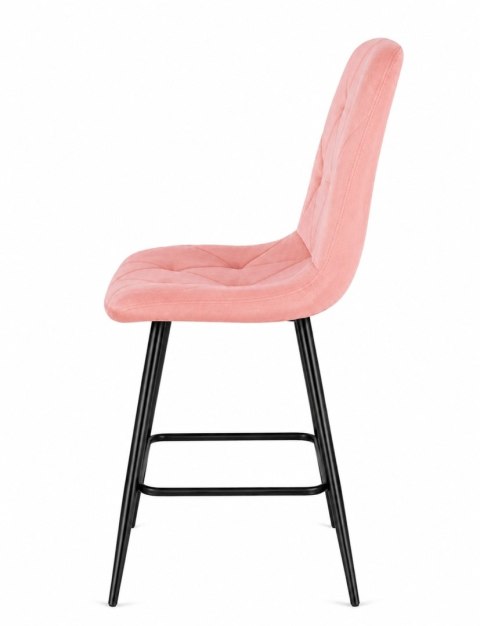 Krzesło barowe AVA BORGO BAR VELVET PINK hoker