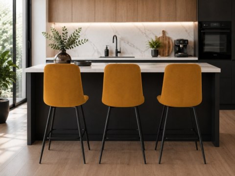 Krzesło barowe AVA BORGO BAR VELVET TRUFLE hoker