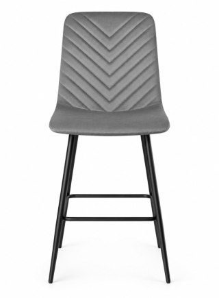 Krzesło barowe AVA TRIO BAR VELVET DARK GREY hoker