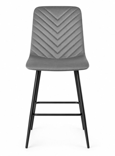 Krzesło barowe AVA TRIO BAR VELVET DARK GREY hoker