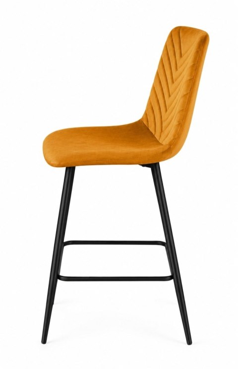Krzesło barowe AVA TRIO BAR VELVET HONEY hoker