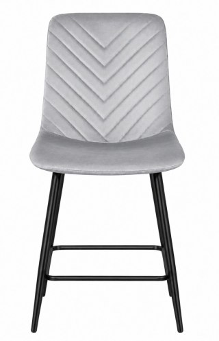 Krzesło barowe AVA TRIO BAR VELVET LIGHT GREY hoker