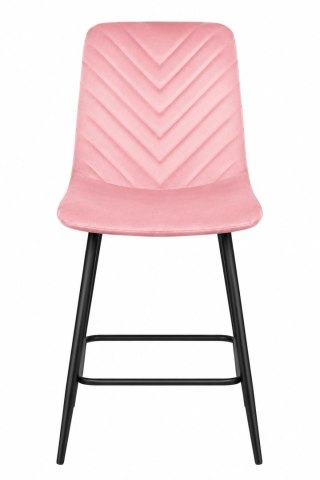 Krzesło barowe AVA TRIO BAR VELVET PINK hoker