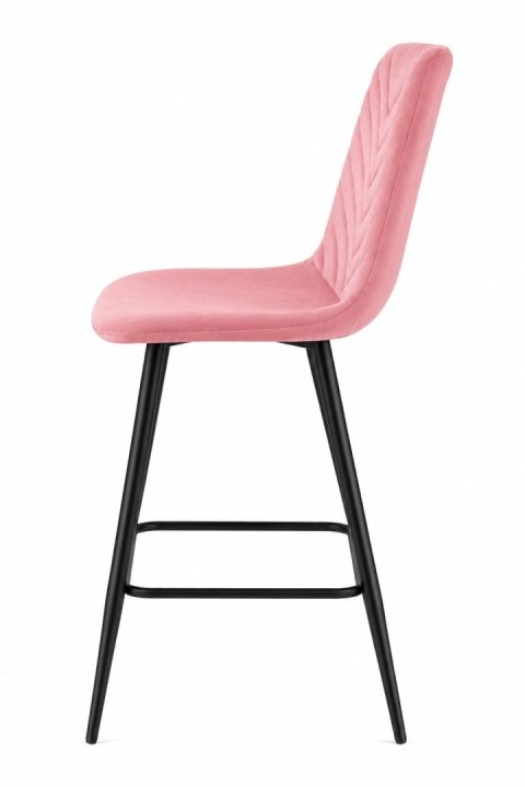 Krzesło barowe AVA TRIO BAR VELVET PINK hoker