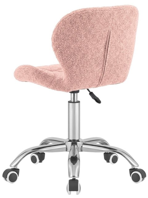 Krzesło obrotowe VASTO OFFICE BOUCLE PINK SILVER