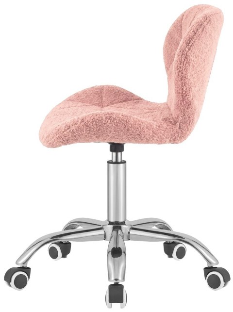 Krzesło obrotowe VASTO OFFICE BOUCLE PINK SILVER