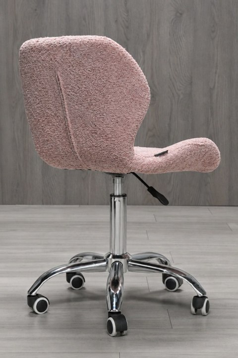 Krzesło obrotowe VASTO OFFICE BOUCLE PINK SILVER
