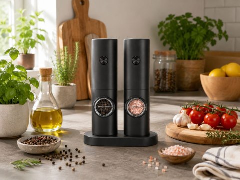 Młynek do przypraw HERBAL elektryczny 2 szt