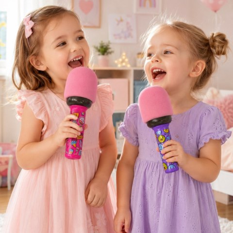WOOPIE Bezprzewodowy Mikrofon Do Karaoke Z Głośnikiem Różowy