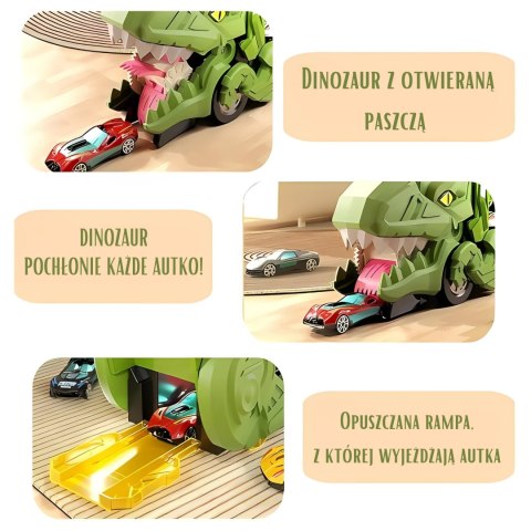 WOOPIE Zestaw Pojazdów Tor Dinozaur Pożeracz