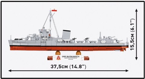 Klocki ORP Błyskawica 664 elementy