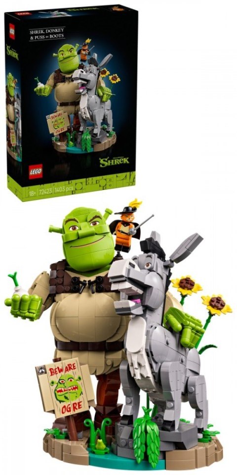 Klocki Shrek 72423 Shrek, Osioł i Kot w butach