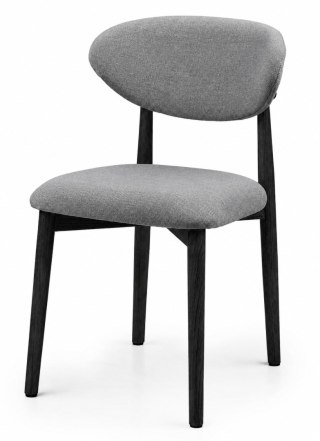 Krzesło tapicerowane LUCCA GREY FABRIC BLACK WOOD