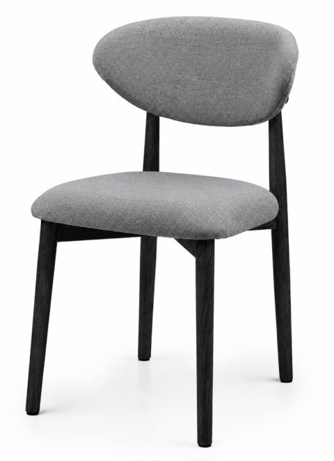 Krzesło tapicerowane LUCCA GREY FABRIC BLACK WOOD