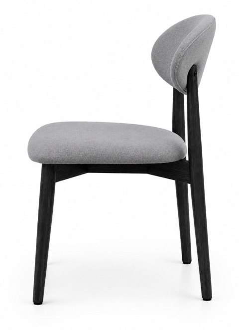 Krzesło tapicerowane LUCCA GREY FABRIC BLACK WOOD