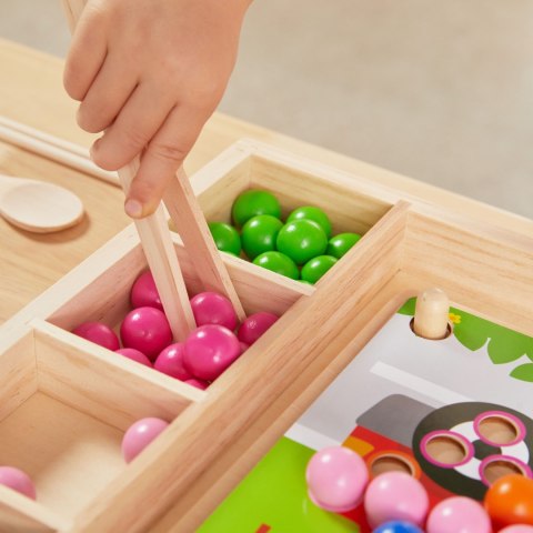 VIGA Drewniana Gra Kulki Złap i Dopasuj Układanka Montessori