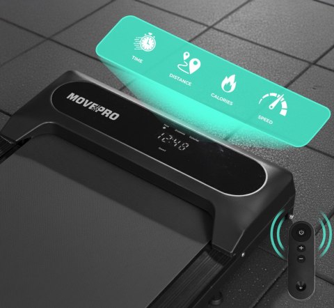 Bieżnia domowa z uchwytem elektryczna walking pad treningowy pod biurko 10 km/h MOVEPRO
