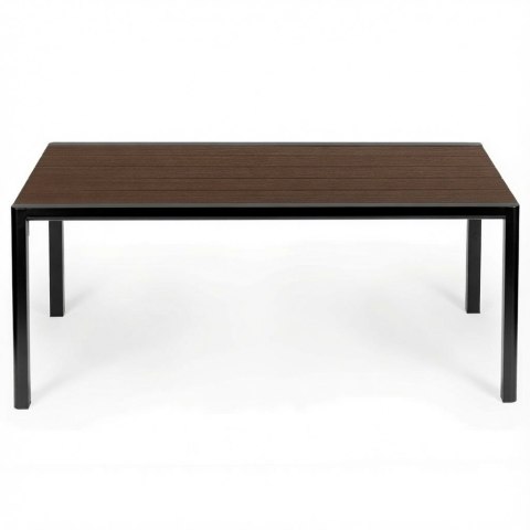 Duży stół ogrodowy 8-osobowy 180x90 cm na taras ogród brązowy blat MultiGarden