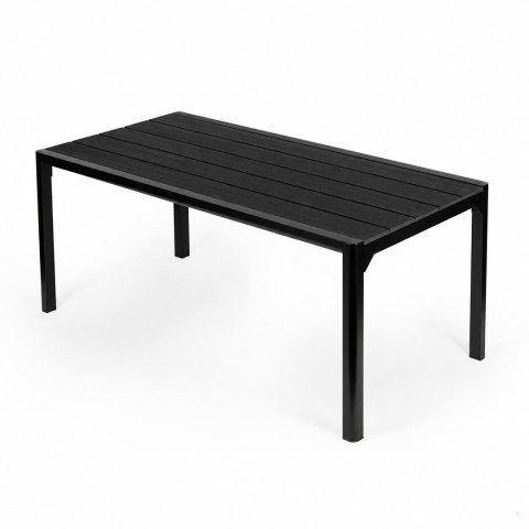 Duży stół ogrodowy 8-osobowy 180x90 cm na taras ogród czarny MultiGarden