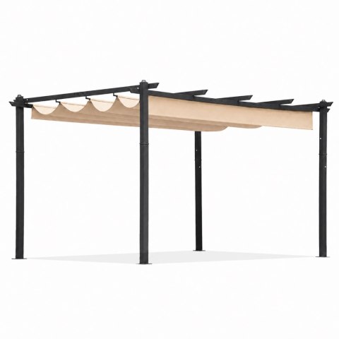 Pergola ogrodowa tarasowa 3x4 m stalowa altana zadaszenie beżowa MultiGarden