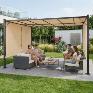 Pergola ogrodowa tarasowa 3x4 m stalowa altana zadaszenie beżowa MultiGarden