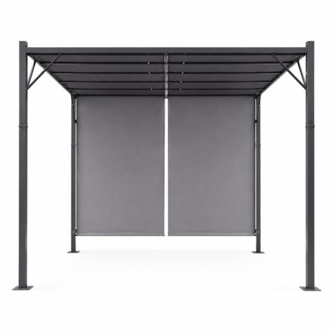 Pergola ogrodowa tarasowa 3x4 m stalowa altana zadaszenie szara MultiGarden