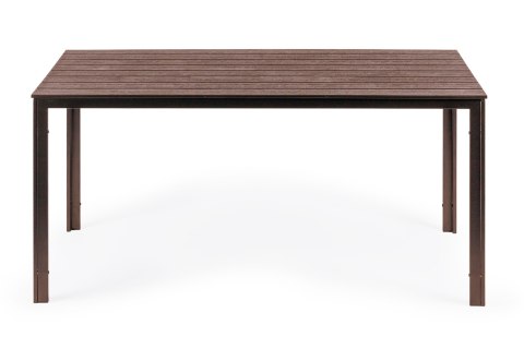 Stół ogrodowy 6-osobowy 156x78 cm polywood meble na taras brązowy MultiGarden