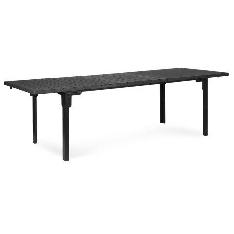 Stół ogrodowy rozkładany 180-240 cm do 12 os. stal HDPE szary MultiGarden