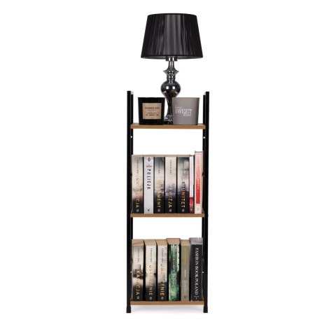 Regał drewniany nowoczesny metalowa rama LOFT 3 półki ModernHome