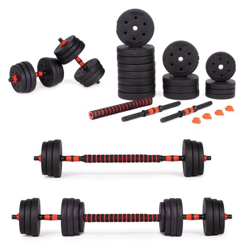 Hantle regulowane 2x20 kg sztanga zestaw 40 kg gryf MOVEPRO
