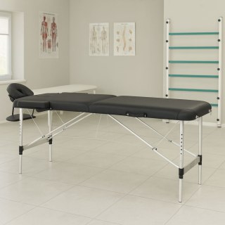 Aluminiowy stół do masażu i rehabilitacji 2-segmentowy składany w walizkę + torba ModernHome
