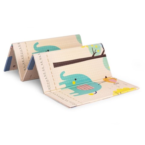 Mata piankowa dla dzieci 200x150 cm edukacyjna dwustronna składana miarka wzrostu alfabet ECOTOYS