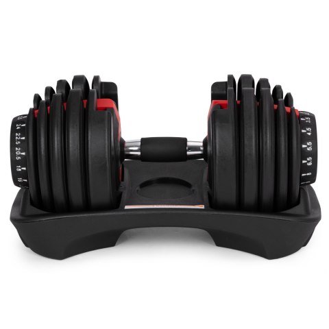Hantel regulowany żeliwny z podstawką obciążenie 2,5-24 kg MOVEPRO