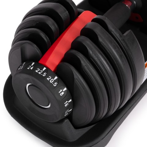 Hantel regulowany żeliwny z podstawką obciążenie 2,5-24 kg MOVEPRO