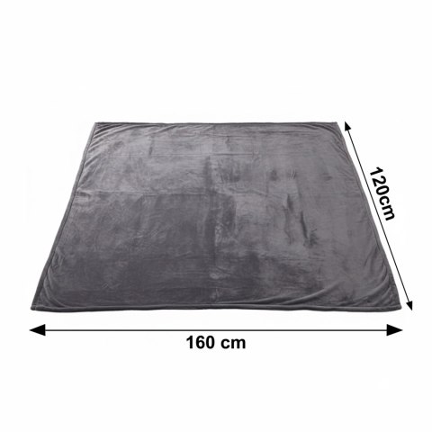 Koc elektryczny dwustronny 120x160 cm mata grzewcza regulacja temperatury pilot