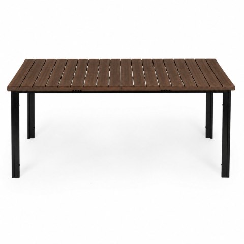 Duży stół ogrodowy 8-osobowy 180x90 cm na taras ogród brązowy blat MultiGarden