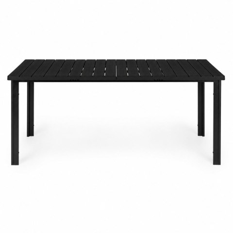 Duży stół ogrodowy 8-osobowy 180x90 cm na taras ogród czarny MultiGarden