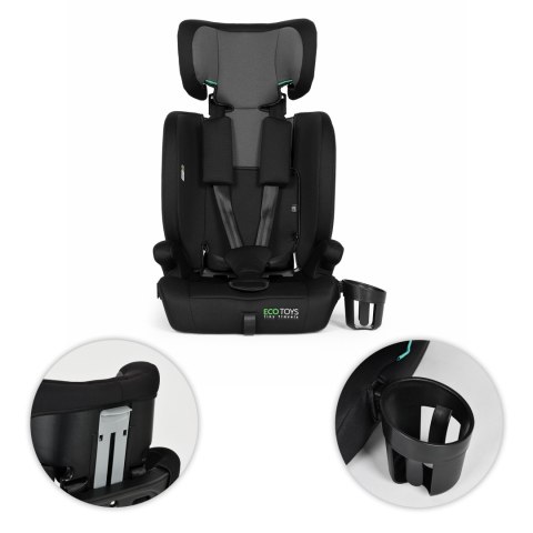 Fotelik samochodowy dla dzieci wzrost 76-150 cm R129 uchwyt na napoje ECOTOYS