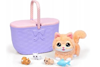Maskotka interaktywna Little Live Pets - Kocia Mama w koszyku