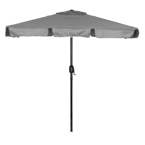 Prostokątny duży parasol ogrodowy skośny łamany z korbą szary 200x130 cm MultiGarden