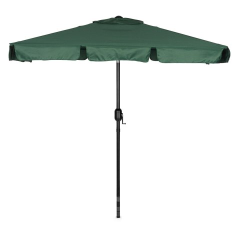 Prostokątny duży parasol ogrodowy skośny łamany z korbą zielony 200x130 cm MultiGarden