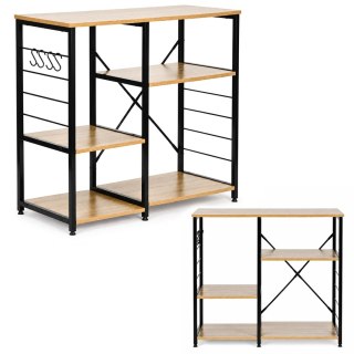 Regał kuchenny szafka do przedpokoju 90 cm półki haczyki loft jasny dąb ModernHome