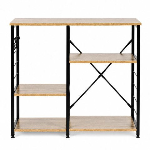 Regał kuchenny szafka do przedpokoju 90 cm półki haczyki loft jasny dąb ModernHome