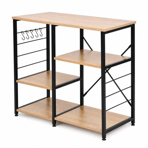 Regał kuchenny szafka do przedpokoju 90 cm półki haczyki loft jasny dąb ModernHome