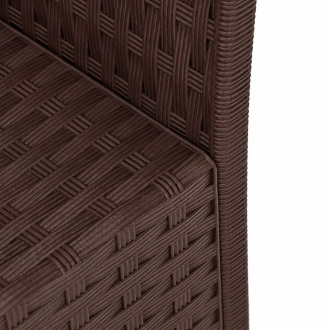 Sofa ogrodowa dwuosobowa z poduszką ławka na balkon taras ogród brązowa MultiGarden
